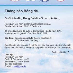 Giải bóng đá tại Berlin 21.05.2017